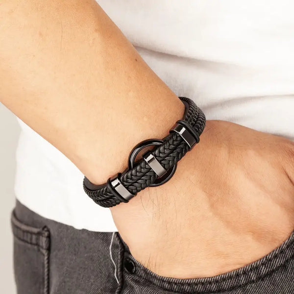 Bracelets Cuir Homme - Black Agate | braceletshomme.fr