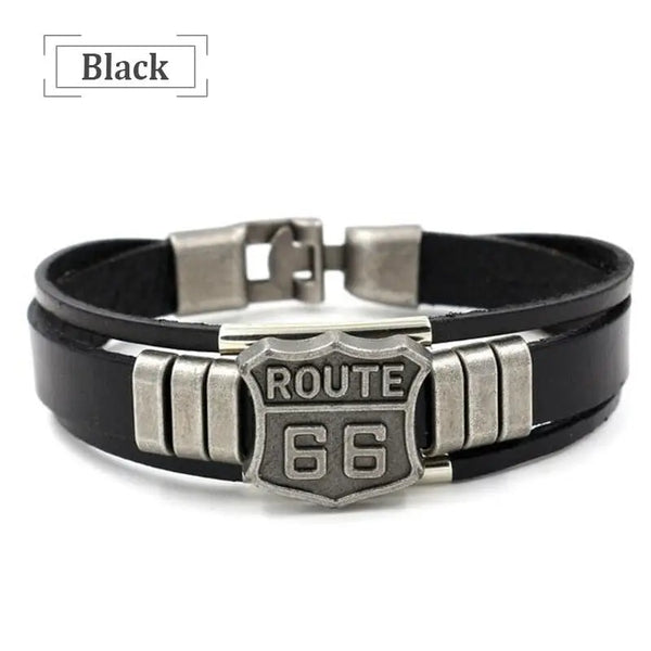Bracelets Cuir Homme - Route 66 | braceletshomme.fr