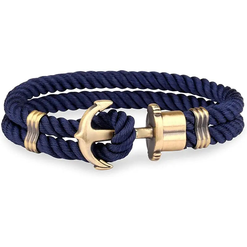 Bracelet ancre bleu navy pour enfant - Monzémaré Authentique