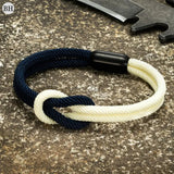 bracelet ancre homme bleu et blanc