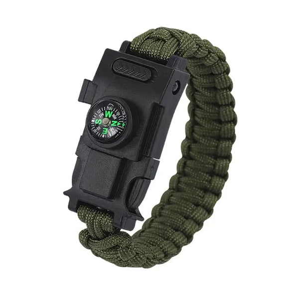 Bracelet de survie militaire vert