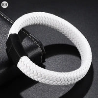 Bracelets Cuir Homme - Blanc | braceletshomme.fr