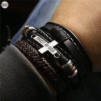 Bracelets Cuir Homme - Trust In God | braceletshomme.fr
