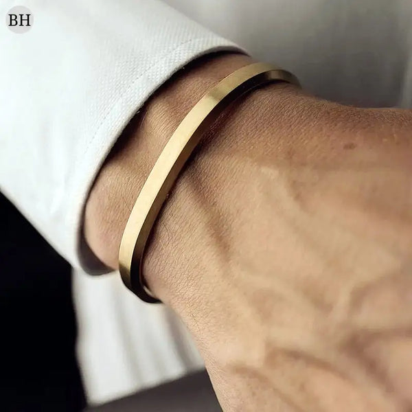 Bracelets homme Acier - Bande d’or | braceletshomme.fr